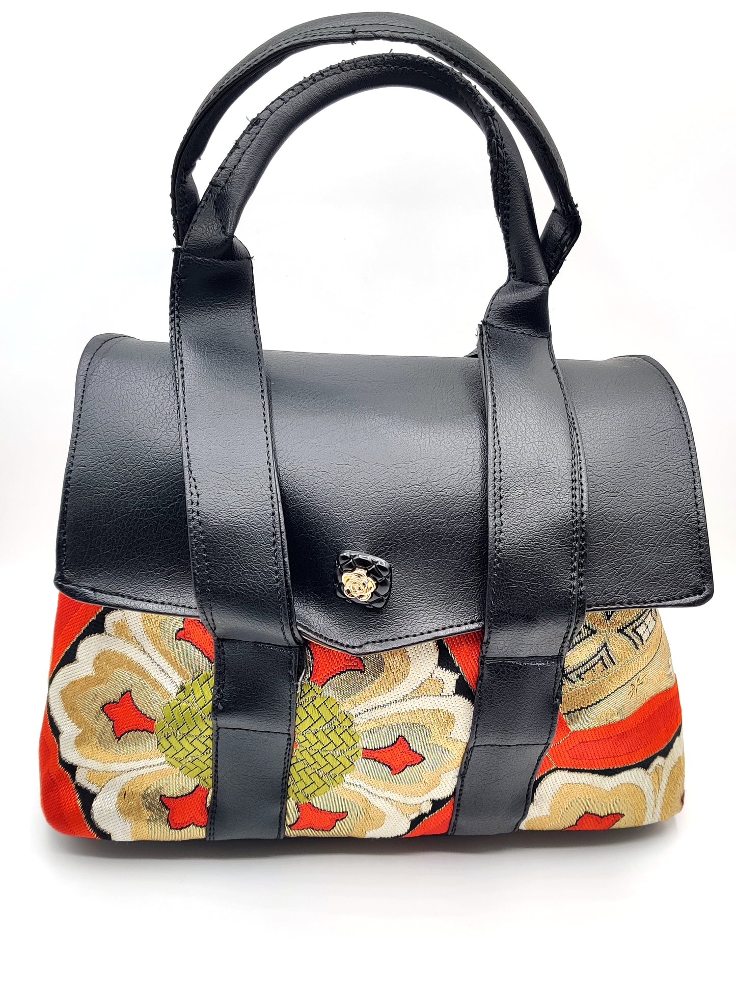 Handmade Handbag Bag (8.5" x 11"), featuring Japanese silk obi fabric