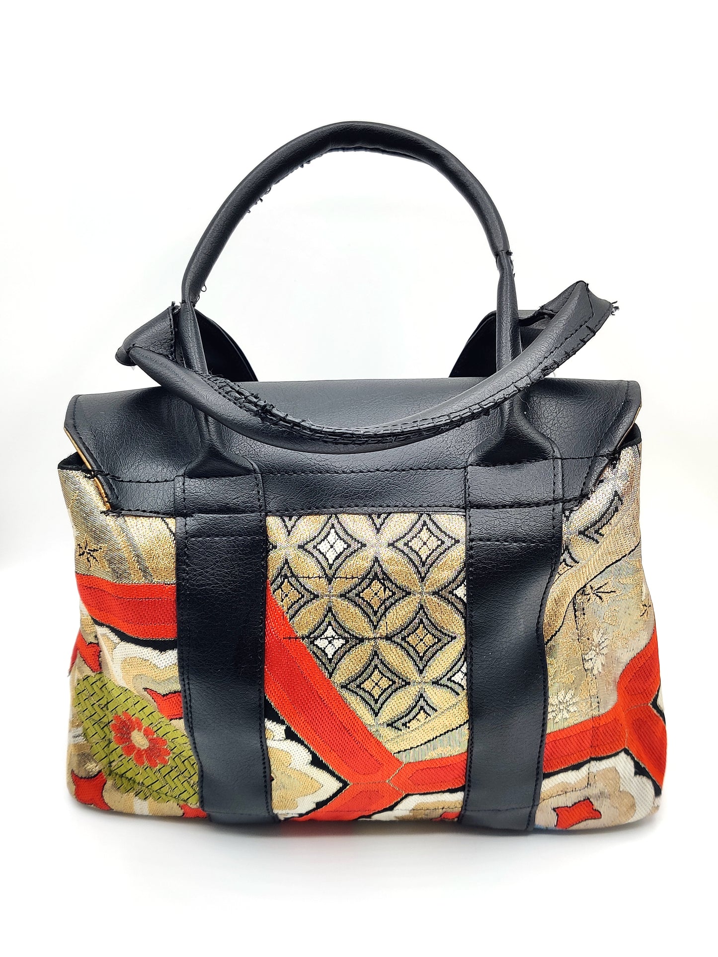 Handmade Handbag Bag (8.5" x 11"), featuring Japanese silk obi fabric